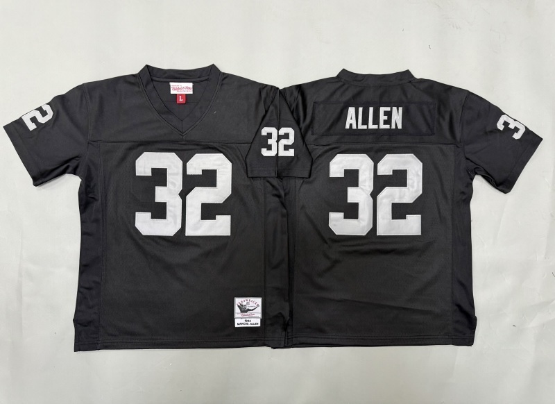 Youth Oakland Raiders #32 Allen Black Throwback Limited Nike NFL Jersey 01